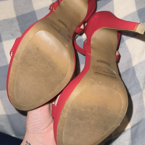 Charlotte Russe 5” Red Matte Heels - Picture 2 of 5